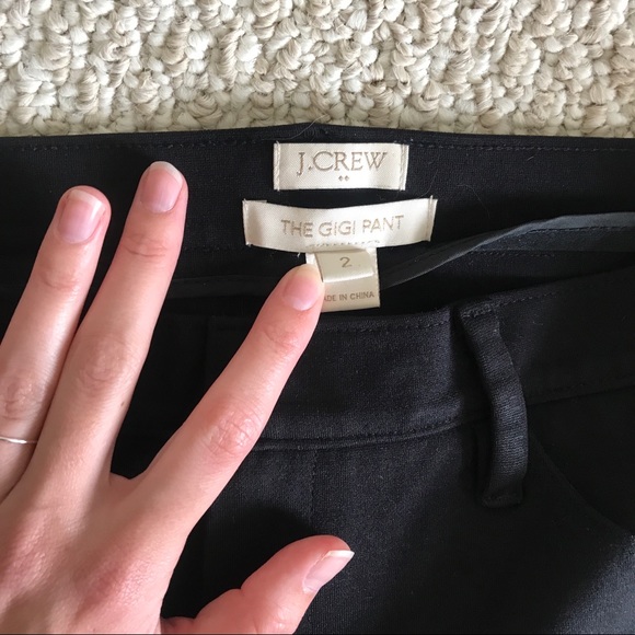 J Crew Gigi Pant with leather panel - Picture 3 of 4